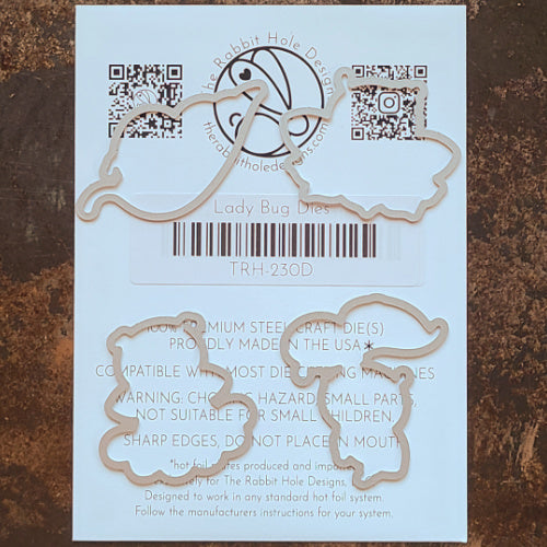 The Rabbit Hole Designs Lady Bug Coordinating Dies trh-230d