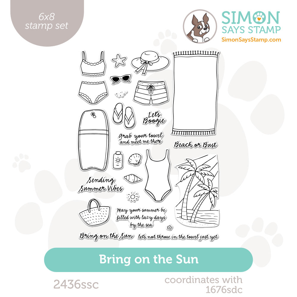 Simon Says Clear Stamps Bring On The Sun 2436ssc Shine On