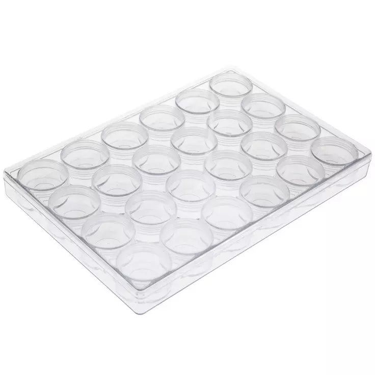 24 Container Organizer Case Storage System