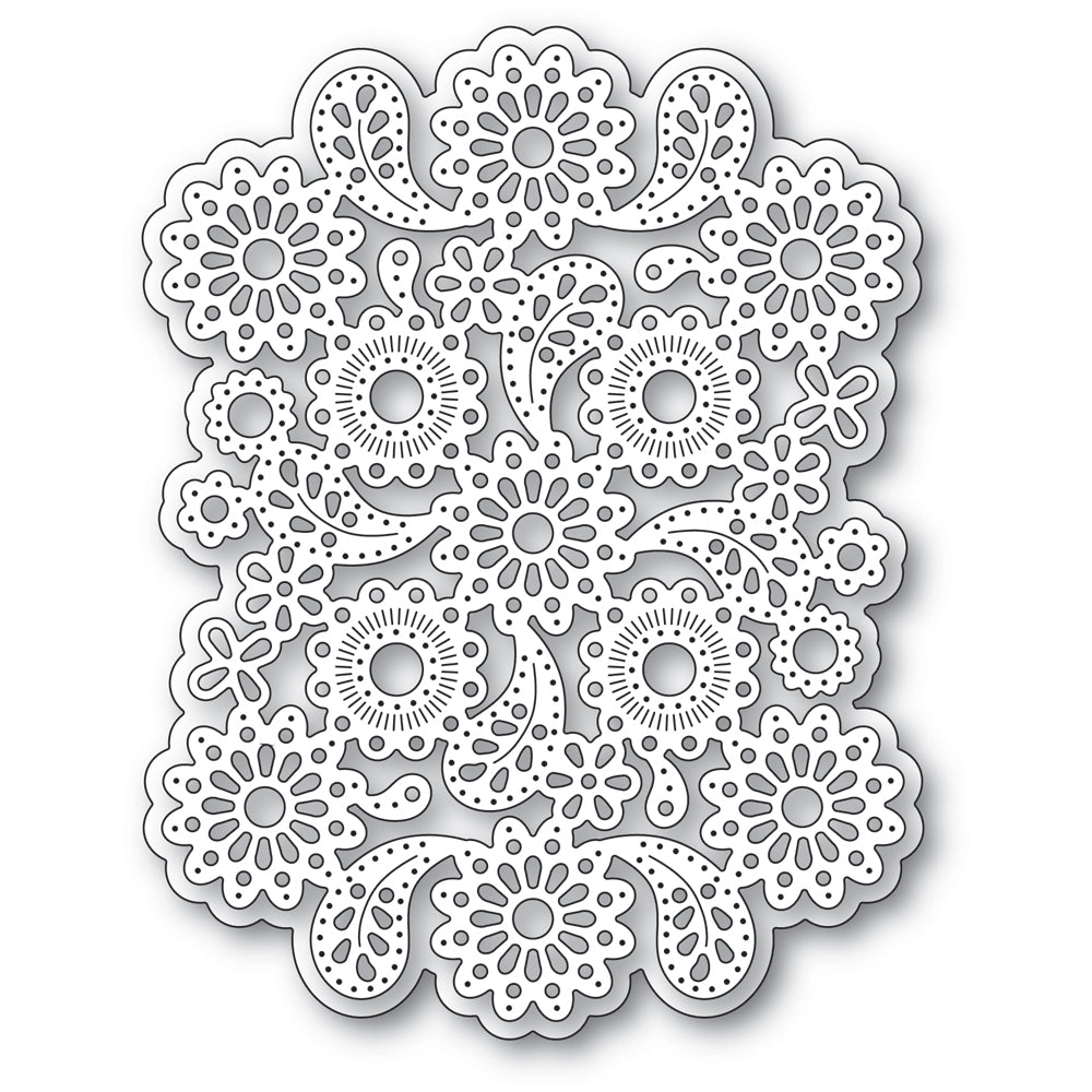 Poppy Stamps Nordic Flourish Background Dies 2588