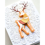 Poppy Stamps Nordic Flourish Background Dies 2588 deer