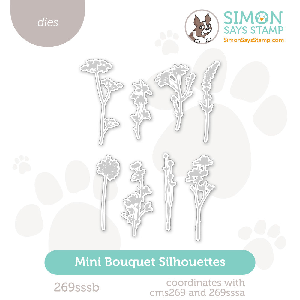 Simon Says Stamp Mini Bouquet Silhouettes Wafer Dies 269sssb