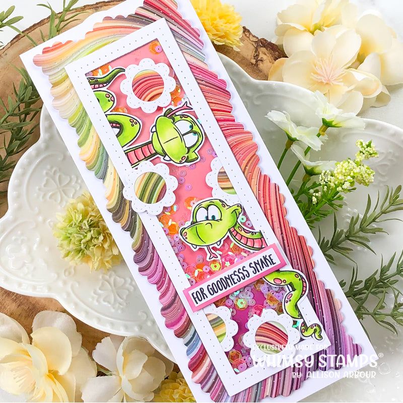Whimsy Stamps Sassy Snakes Clear Stamps dp1030a slimline