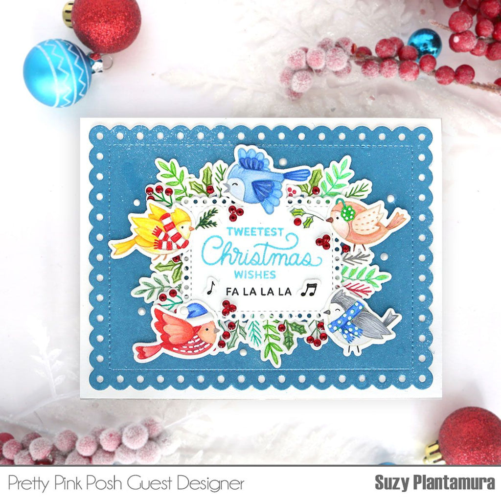 Pretty Pink Posh Eyelet Rectangles Dies christmas wishes