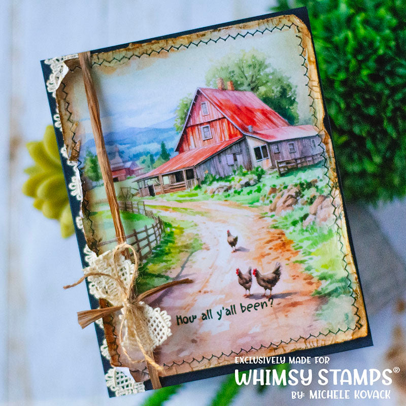 Whimsy Stamps Country Farm 6x6 Paper Pack wsdp02a bow