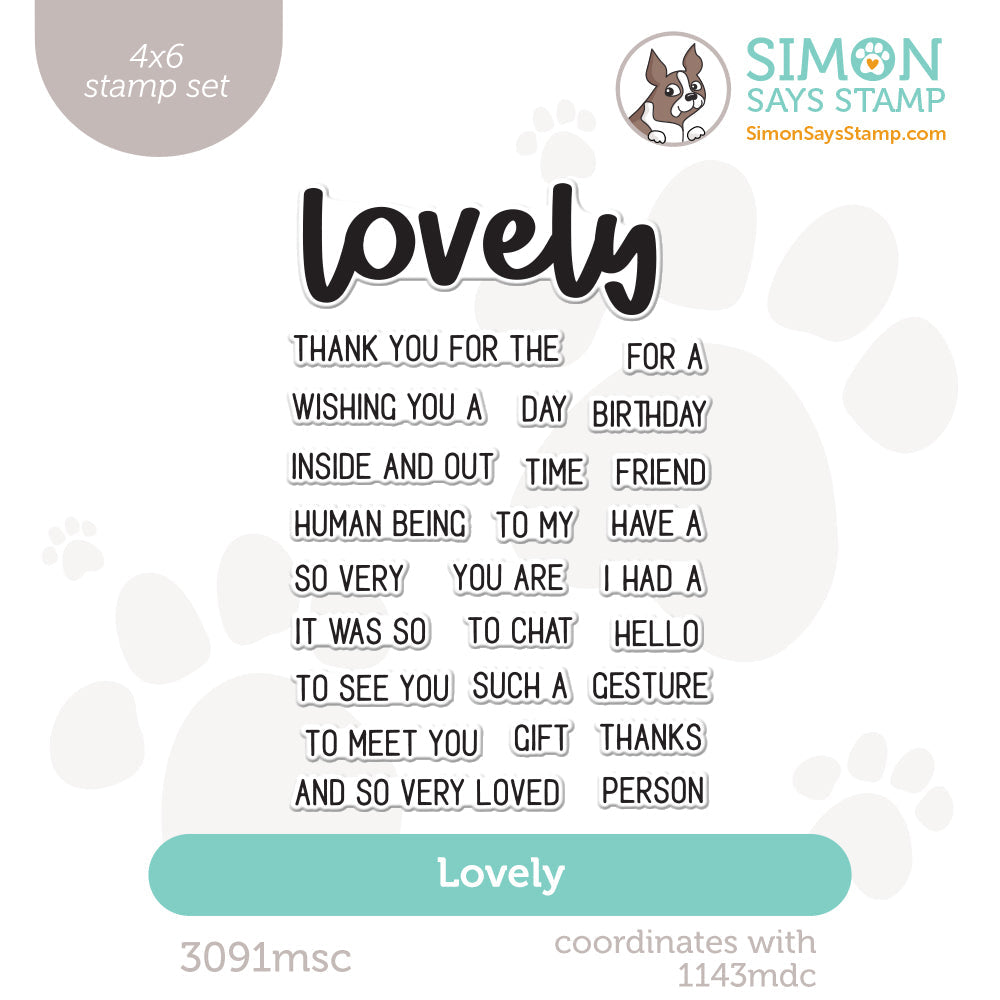Simon Says Clear Stamps Lovely 3091msc Stamptember