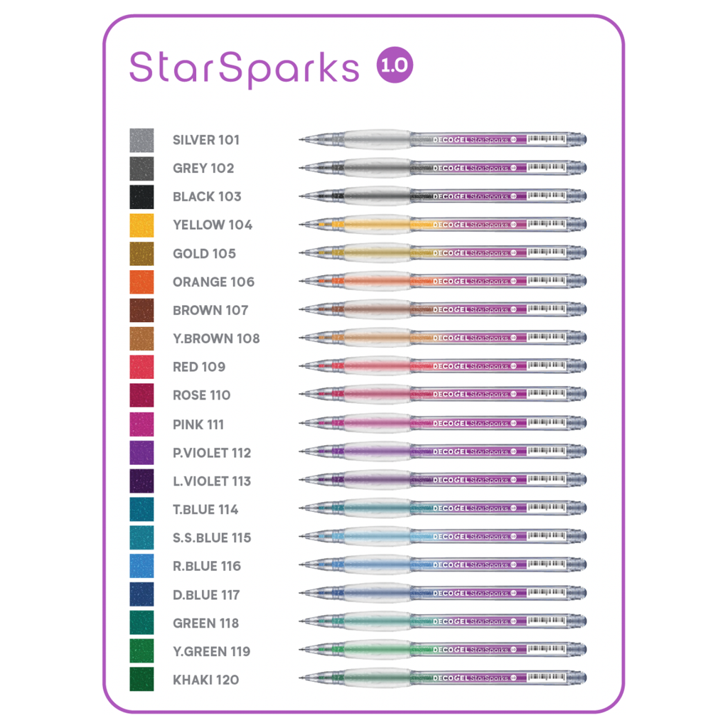 Karin DecoGel Cosmic Collection DecoGel Pen Set 30c5 star sparks 