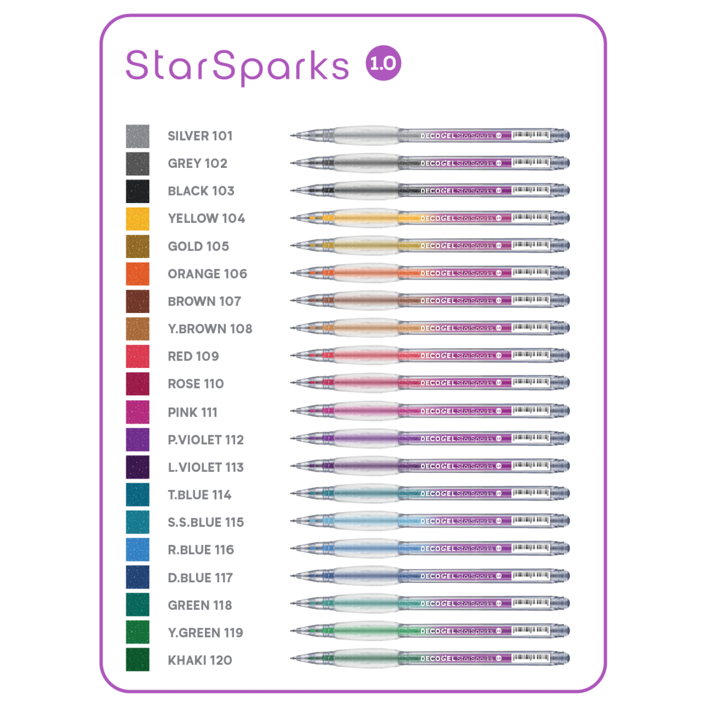 Karin DecoGel Cosmic Collection DecoGel Pen Set 30c5 star sparks 