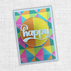Paper Rose Layered Happy Inked Large Dies 31584 happy circle