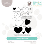 Simon Says Clear Stamps Swirly Hearts 3173ssc To Be Loved