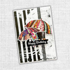 Paper Rose Inky Colour Embossed Die Cuts 31932 birthday