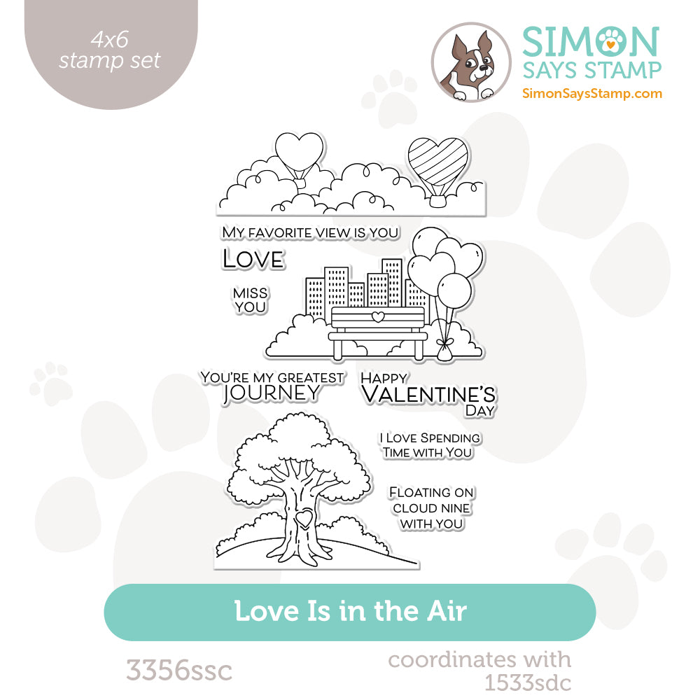 Simon Says Clear Stamps Love Is In The Air 3356ssc Heart to Heart