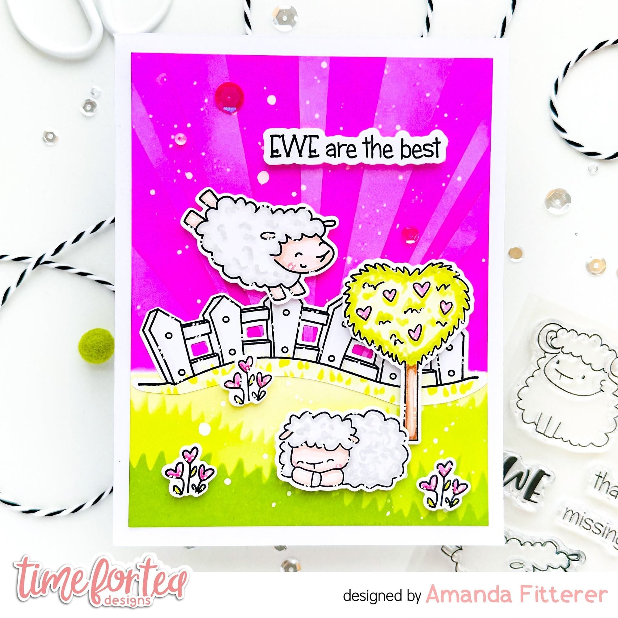 Time For Tea Designs Ewe Are The Best Coordinating Dies sheep