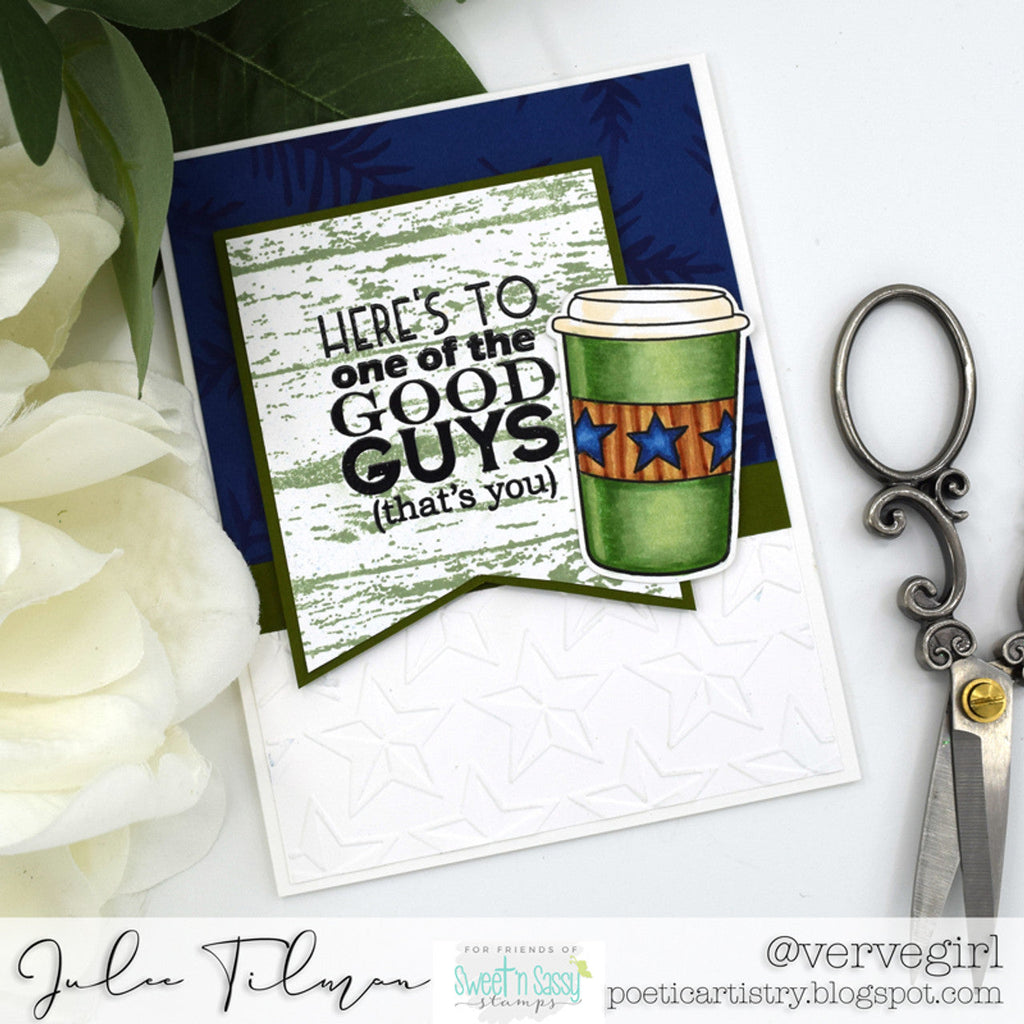 Sweet 'N Sassy Birthday Guy Clear Stamp Set sns-23-017 Masculine Encouragement Card