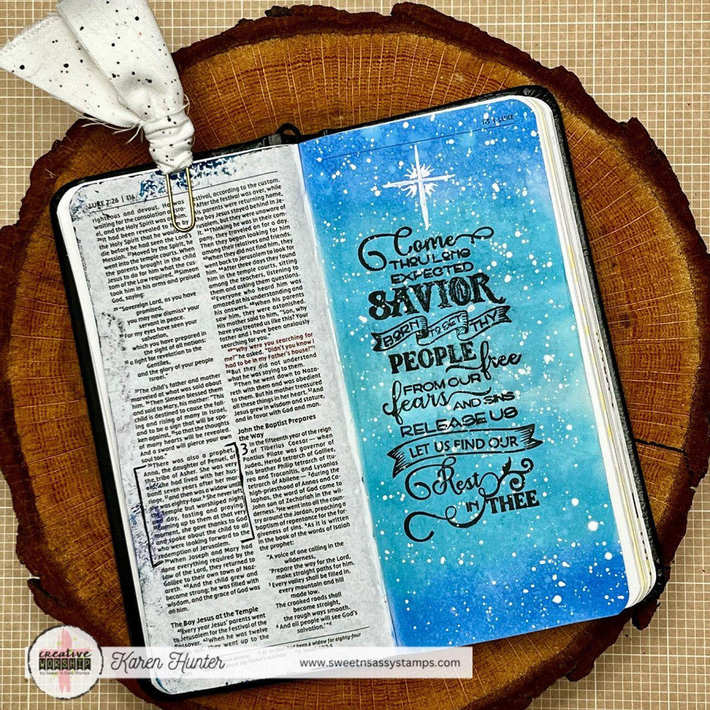 Creative Worship Christmas Hymn Word Art Clear Stamps sns-23-026