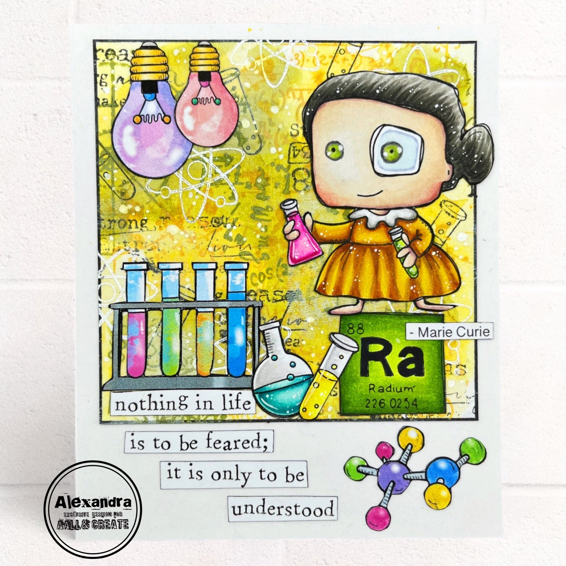 AALL & Create Mad Scientist Ephemera Die-Cuts aalle39 marie curie