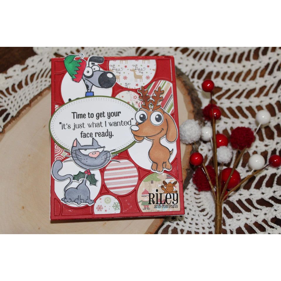 Riley And Company Funny Bones Just What I Wanted Cling Rubber Stamp rwd-1196 funny pets
