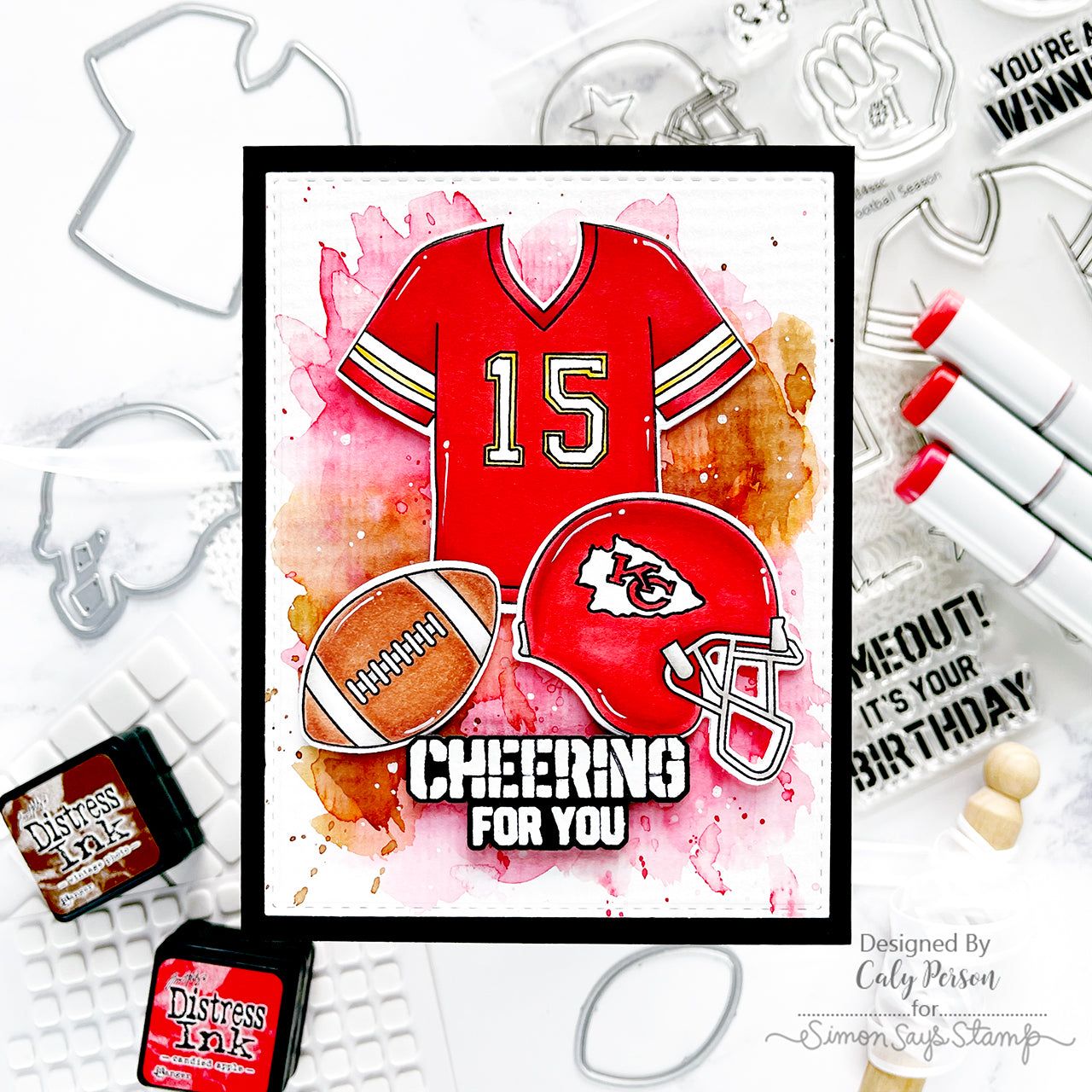Simon Says Stamp Thin 3D Foam Squares Large st0161 Cheering for You | color-code:ALT01