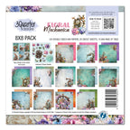 3Quarter Designs Floral Mechanica 8x8 Paper Pack and Diecuts Set 3q-pp8-floralmechanica