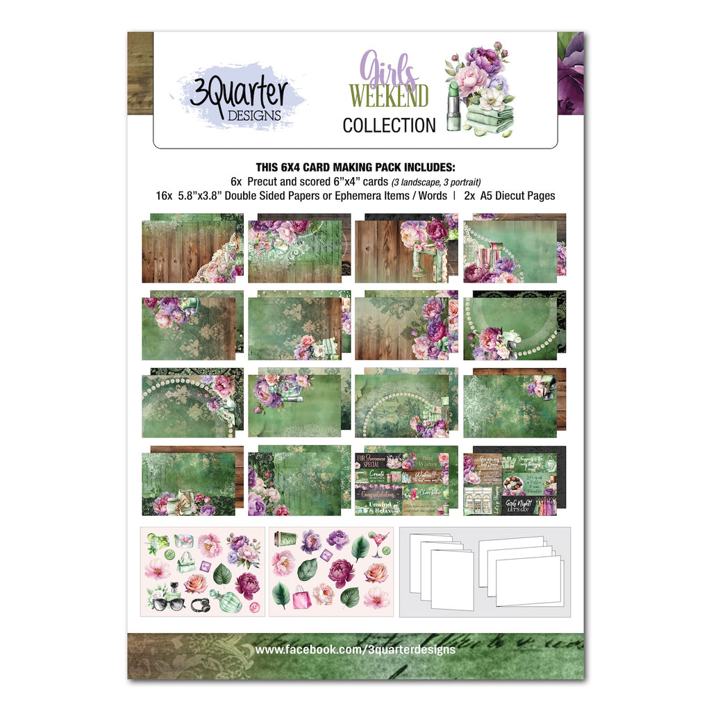 3Quarter Designs Girls Weekend 6x4 Card Pack 3q-cc-girlsweekend

