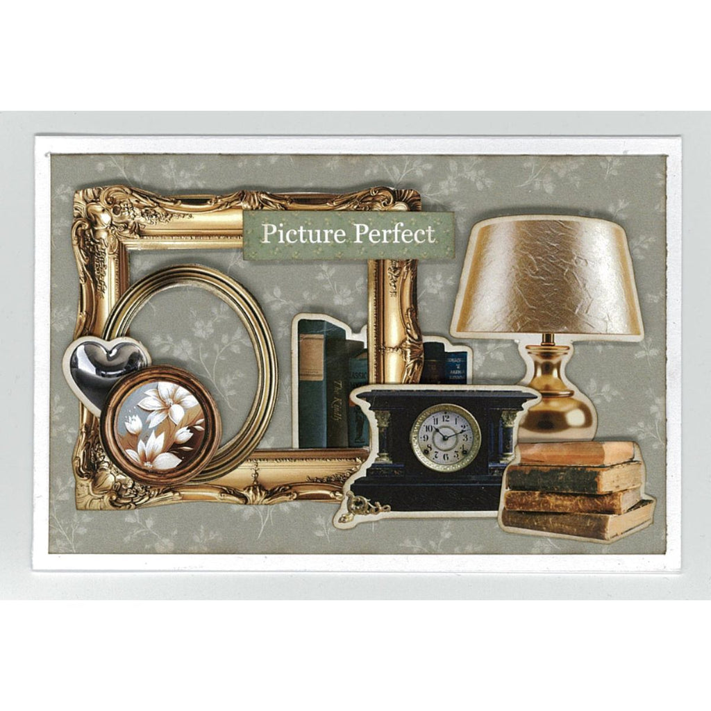 3Quarter Designs Timeless Gallery 6x4 Card Pack 3q-cc-timelessgallery clock books lamp picture perfect card
