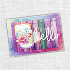 Paper Rose Rainbow Wood 6x6 Paper 31040 hello
