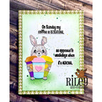 Riley and Company Funny Bones Recreational Coffee Clear Stamp rwd-1217 coffee cups