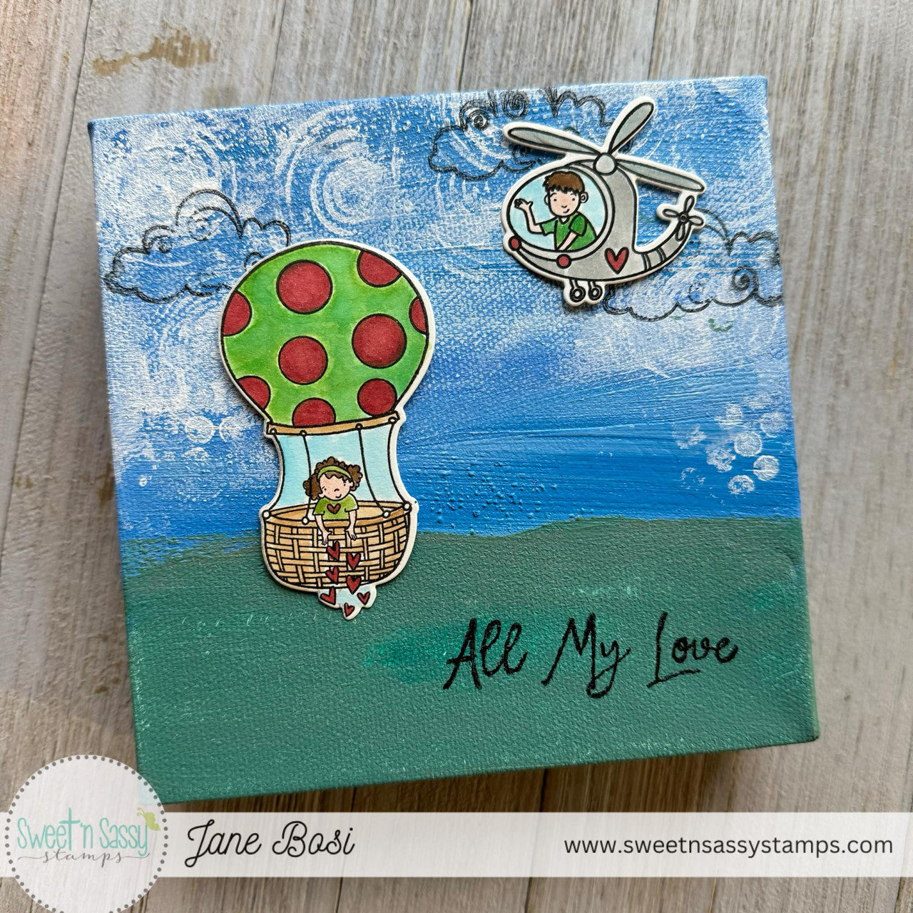 Sweet 'N Sassy Love Is In The Air Dies snsd-0259 Mixed Media All My Love Painting