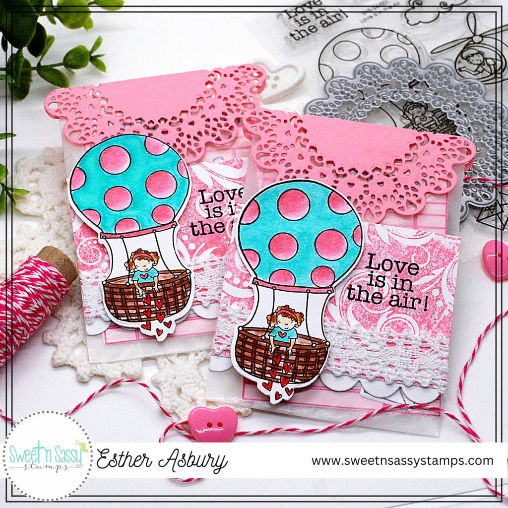 Sweet 'N Sassy Love Is In The Air Dies snsd-0259 Valentines Balloon Cards