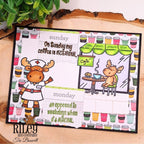 Riley and Company Funny Bones Recreational Coffee Clear Stamp rwd-1217 cafe
