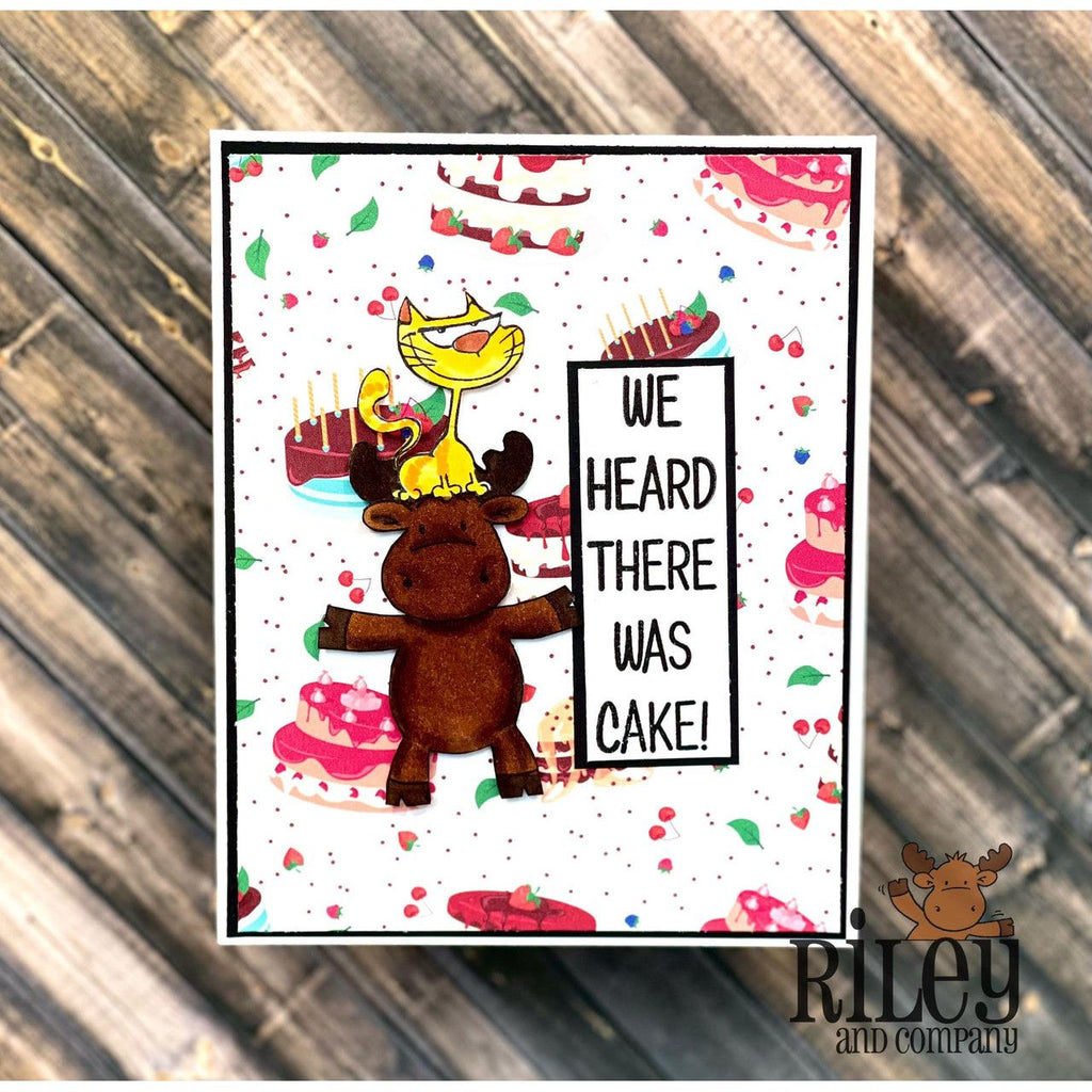 Riley and Company Funny Bones We Heard There Was Cake! Cling Stamp rwd-1243 birthday