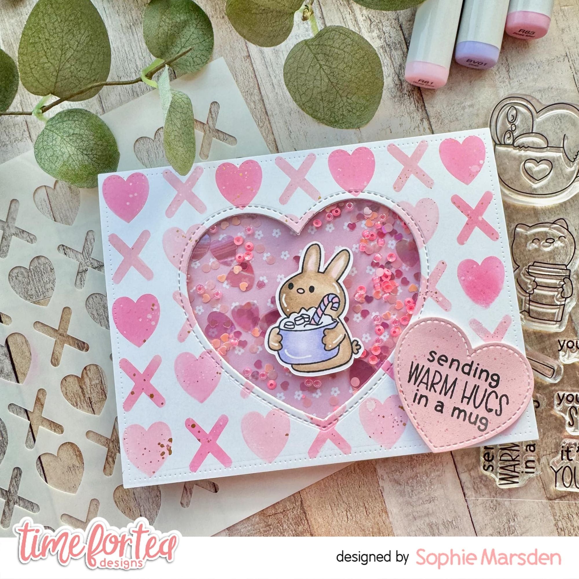 Time For Tea Designs Warm Hugs Coordinating Dies*