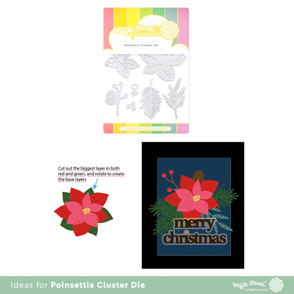 Waffle Flower Poinsettia Cluster Dies 421772 ideas