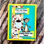 Riley and Company Funny Bones I Have Seen Awful Things Clear Stamp rwd-1230 coffee cups