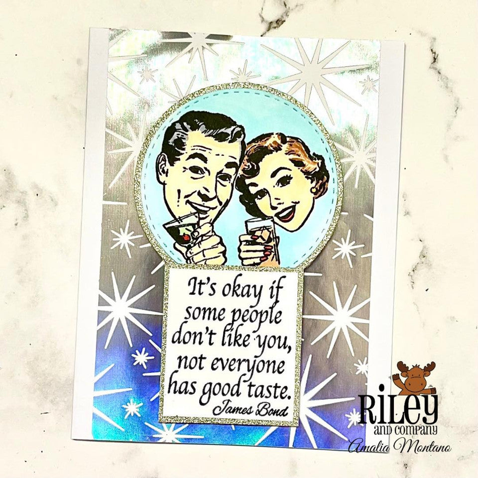 Riley And Company Funny Bones Good Taste Clear Stamp rwd-1270 let's do drinks