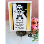 Riley And Company Funny Bones Good Taste Clear Stamp rwd-1270 panda 