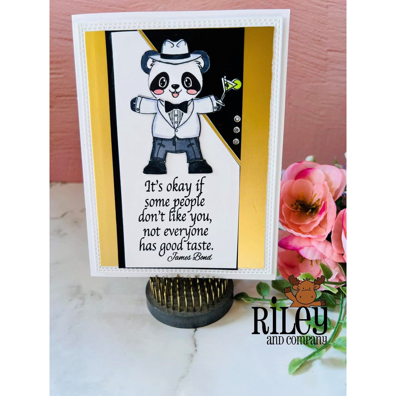 Riley And Company Funny Bones Good Taste Clear Stamp rwd-1270 panda 