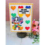 Riley And Company Funny Bones We Are Only Young Once Clear Stamp rwd-1280 rainbow fun