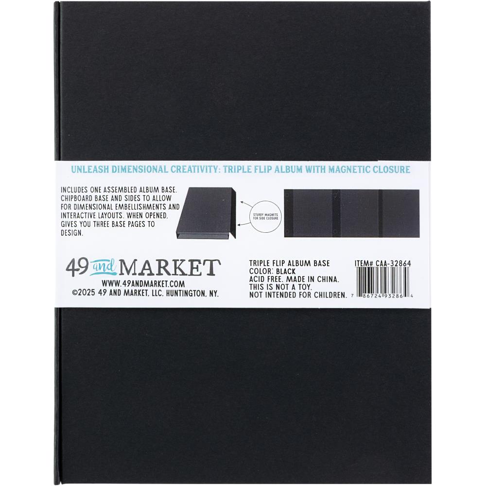 49 and Market Create-An-Album Triple Flip Album Base Black caa-32864 image  1
