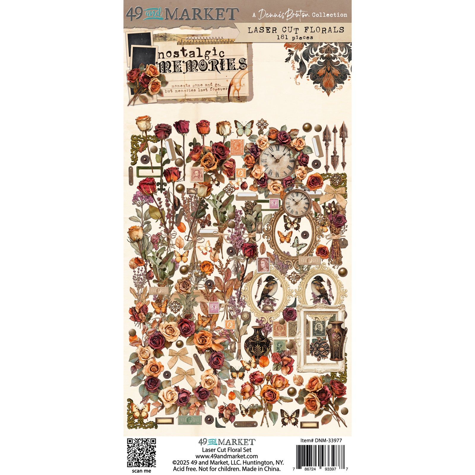 49 and Market Nostalgic Memories Laser Cut Florals dnm-33977