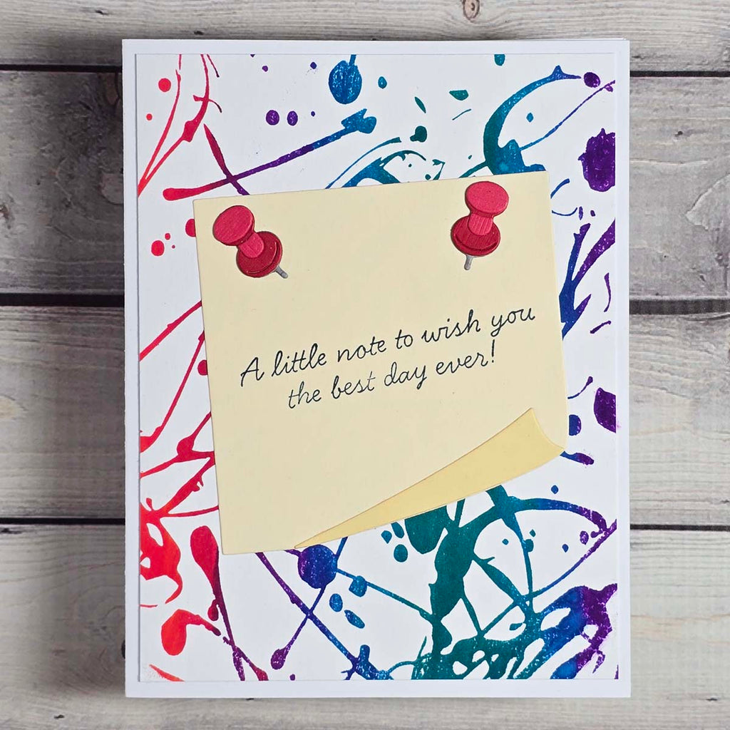 Spellbinders Memo Splatter BetterPress Plate bp-302