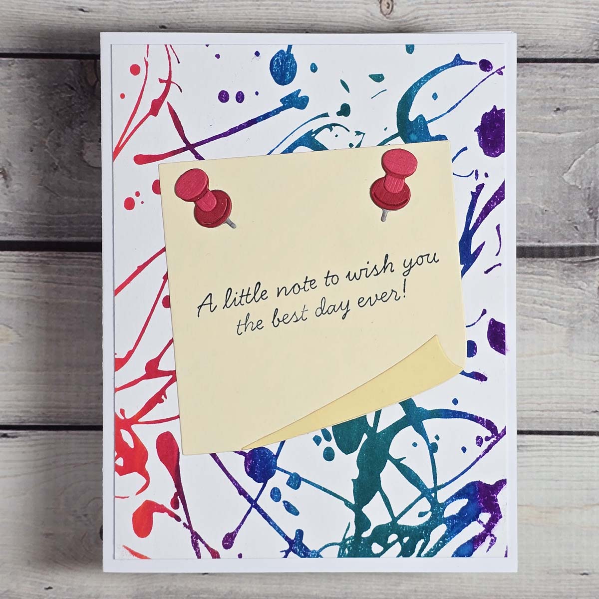 Spellbinders Memo Splatter BetterPress Plate bp-302
