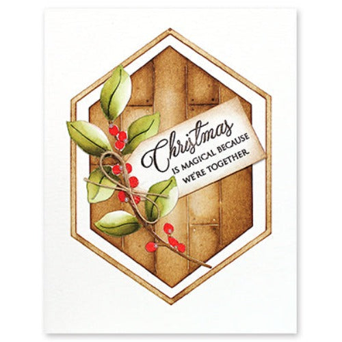Penny Black Shiplap Hexagon Thin Metal Creative Die 51-782 christmas