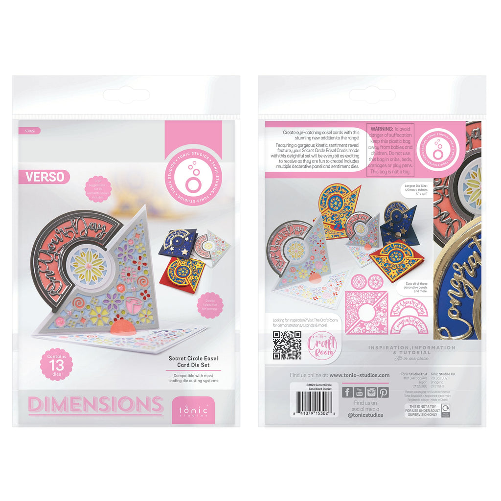 Tonic Secret Circle Easel Card Dies 5302e