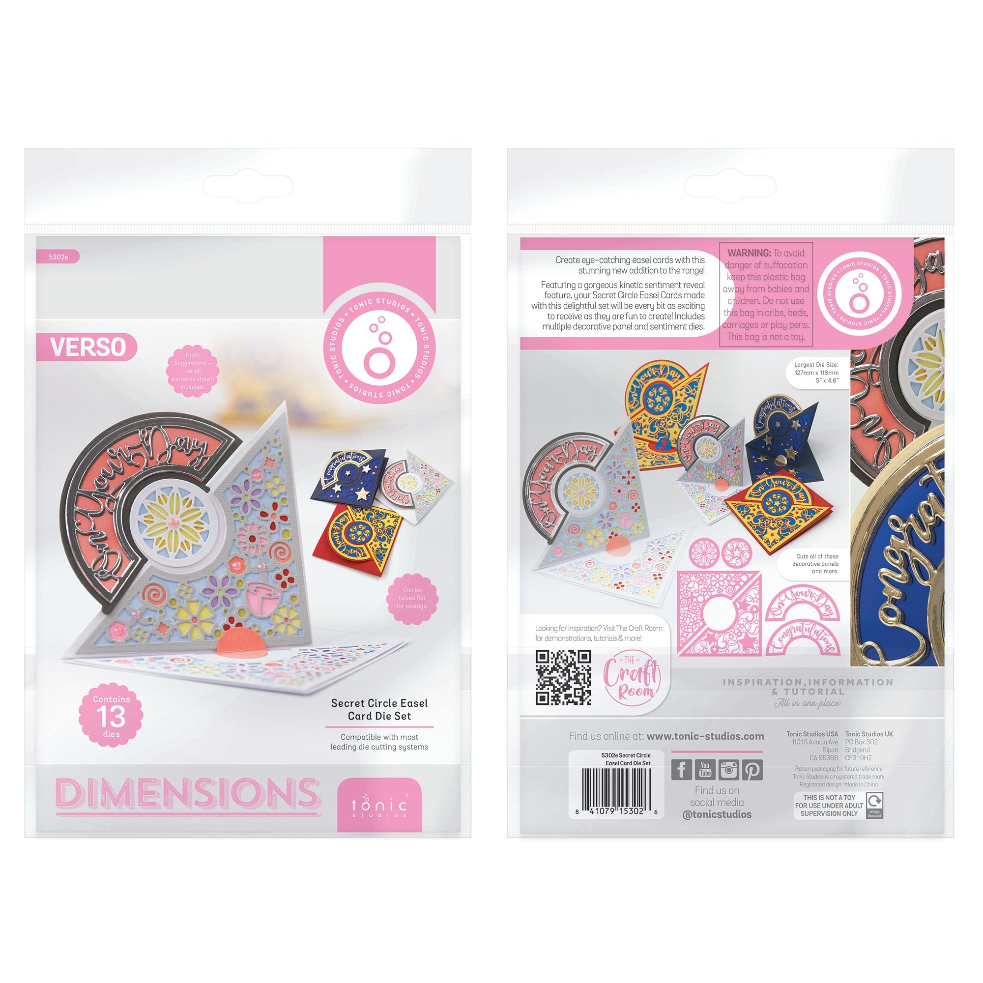 Tonic Secret Circle Easel Card Dies 5302e