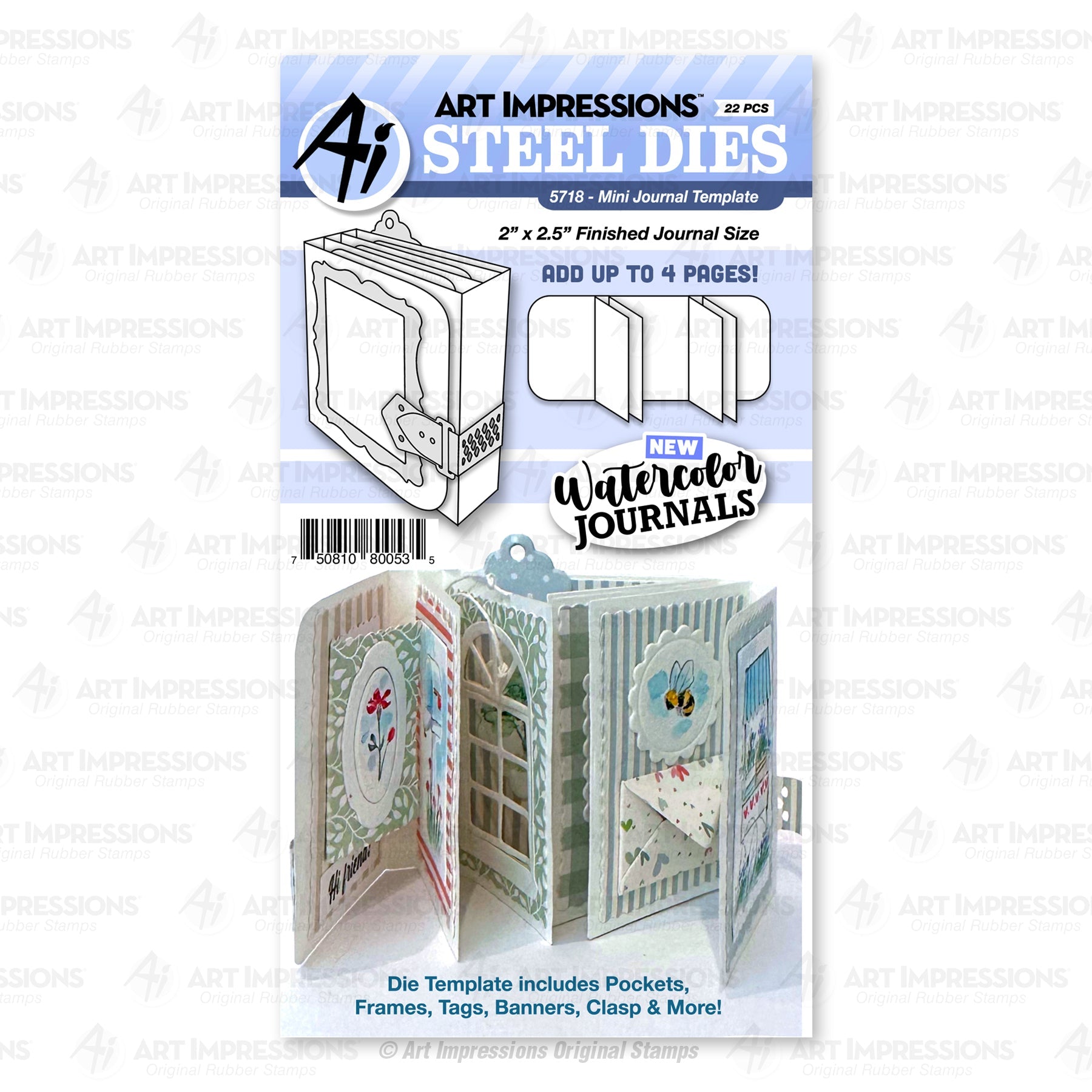Art Impressions Mini Journal Template Dies 5718