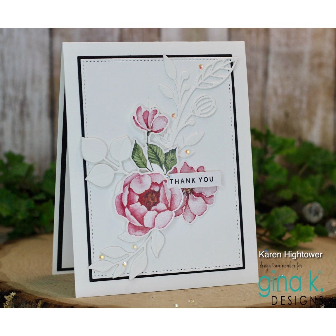 Gina K Designs FOLIAGE FILLERS Dies die0225 thank you