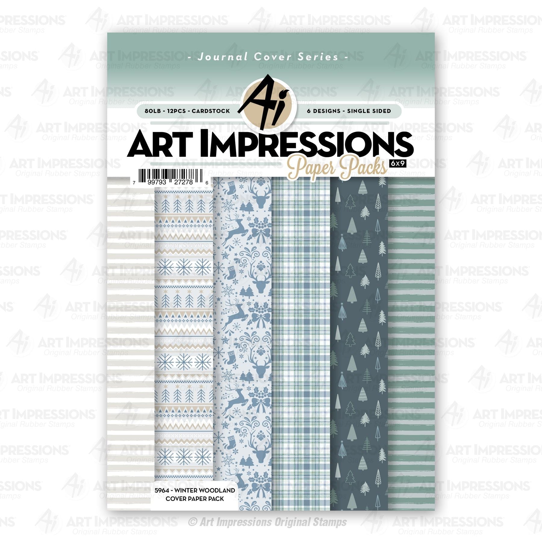 Art Impressions Winter Woodland Journal Cover Paper Pack 5964