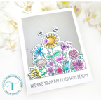 Trinity Stamps Wildflower Garden Clear Stamp Set tps-295 wishing