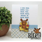 Riley And Company Funny Bones Your Voice Pauses Cling Rubber Stamp rwd-1148 Relax